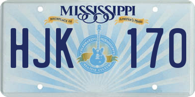 MS license plate HJK170