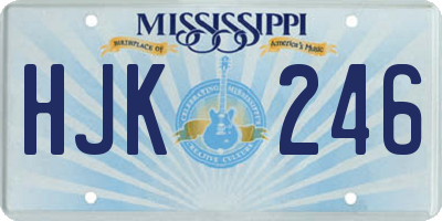 MS license plate HJK246
