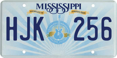MS license plate HJK256