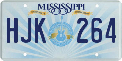 MS license plate HJK264