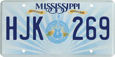 MS license plate HJK269