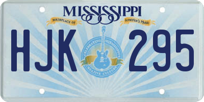 MS license plate HJK295
