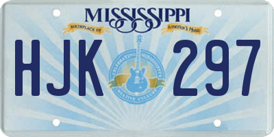 MS license plate HJK297