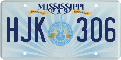 MS license plate HJK306