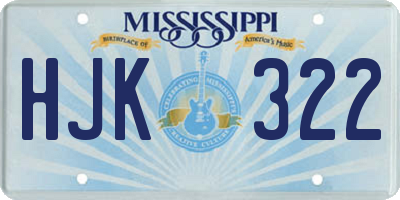 MS license plate HJK322