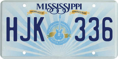 MS license plate HJK336