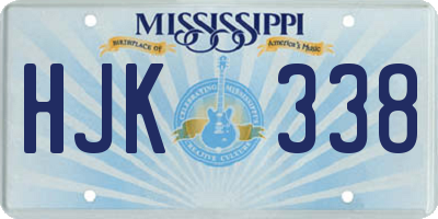 MS license plate HJK338