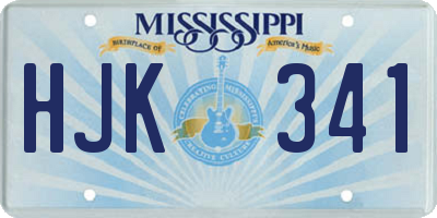MS license plate HJK341