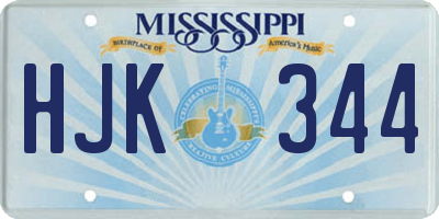 MS license plate HJK344
