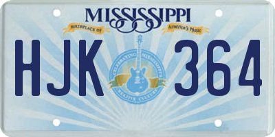 MS license plate HJK364