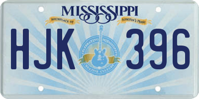 MS license plate HJK396