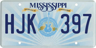 MS license plate HJK397