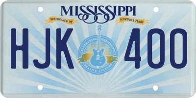 MS license plate HJK400