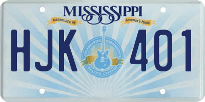 MS license plate HJK401