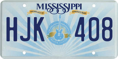 MS license plate HJK408