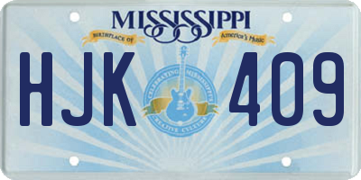 MS license plate HJK409
