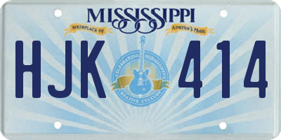 MS license plate HJK414