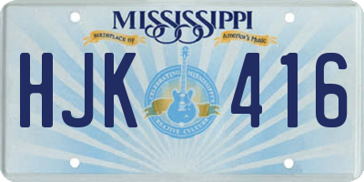 MS license plate HJK416