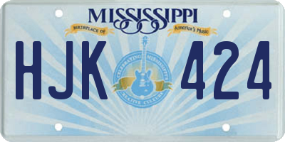 MS license plate HJK424