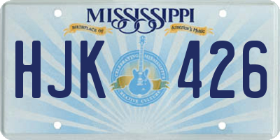 MS license plate HJK426