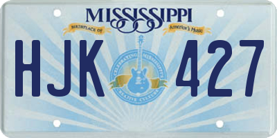 MS license plate HJK427
