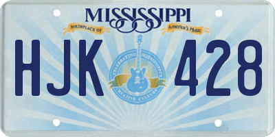 MS license plate HJK428