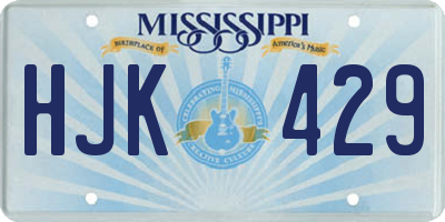 MS license plate HJK429