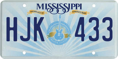 MS license plate HJK433