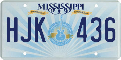 MS license plate HJK436