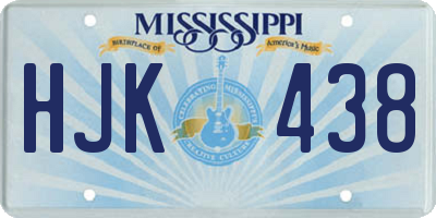 MS license plate HJK438