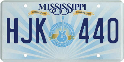 MS license plate HJK440