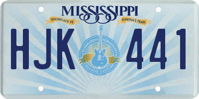 MS license plate HJK441