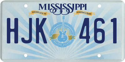 MS license plate HJK461