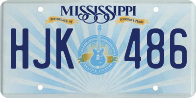 MS license plate HJK486