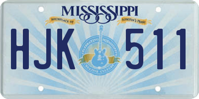 MS license plate HJK511