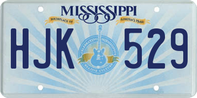 MS license plate HJK529