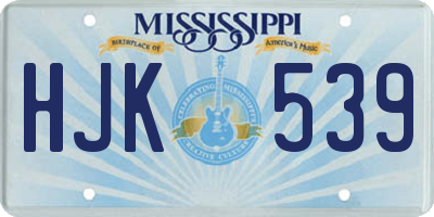 MS license plate HJK539