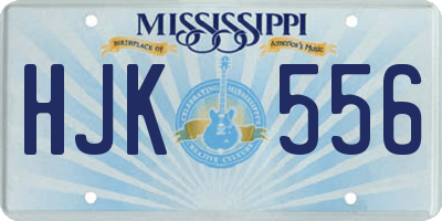 MS license plate HJK556