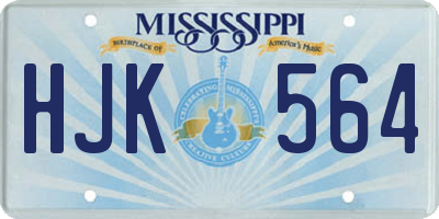MS license plate HJK564