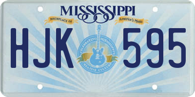 MS license plate HJK595
