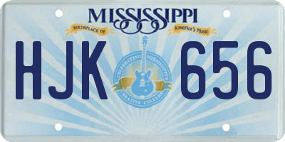 MS license plate HJK656