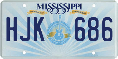 MS license plate HJK686