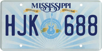 MS license plate HJK688