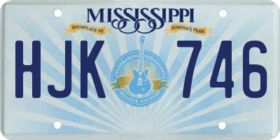 MS license plate HJK746