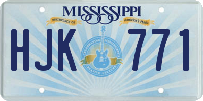 MS license plate HJK771