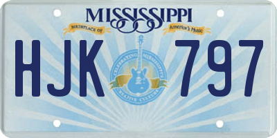 MS license plate HJK797
