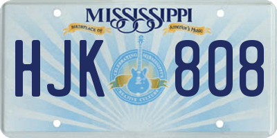 MS license plate HJK808