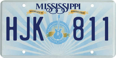 MS license plate HJK811