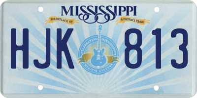 MS license plate HJK813