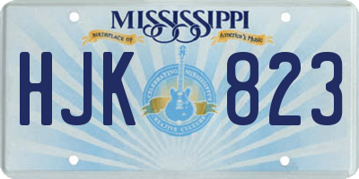 MS license plate HJK823